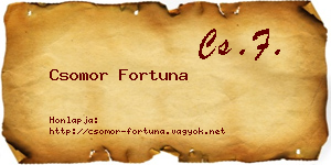Csomor Fortuna névjegykártya